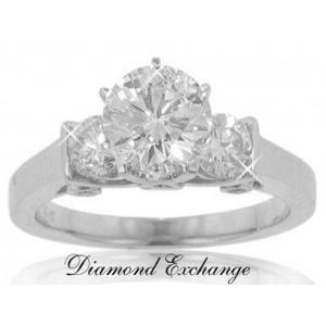 1.65 CT Women's Round Cut Diamond Engagement Ring